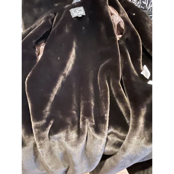 Utex Design Vintage 1980s Womens Long Hooded Coat with Faux Fur Lined Brown SZ L - Picture 13 of 15